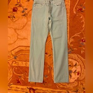 DL 1961 Russell Blue Classic Jeans, men’s 33. The color is an amazing aqua!